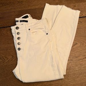 STS Blue White High Rise Crop Jean